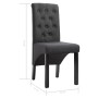 Sillas de comedor 6 unidades tela gris oscuro de vidaXL, Sillas de comedor - Ref: Foro24-276966, Precio: 587,03 €, Descuento: %