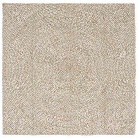 Alfombra Natural y 160 x 160 cm yute en Alfombras | Comprar online en Foru.es
