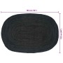 Alfombra Natural y negro 300 x 300 cm yute en Alfombras | Comprar online en Foru.es
