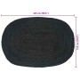Alfombra Natural y negro 300 x 300 cm yute en Alfombras | Comprar online en Foru.es