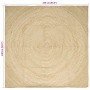 Alfombra Natural y 240 x 240 cm yute en Alfombras | Comprar online en Foru.es