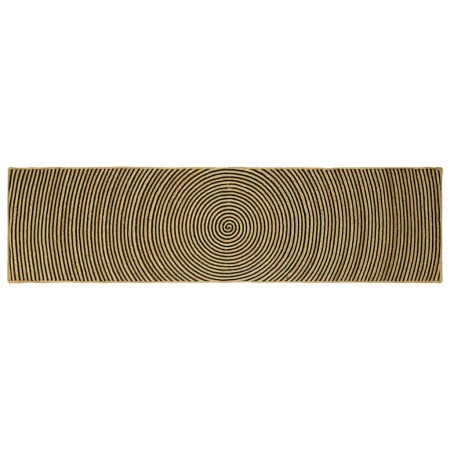 Alfombra Natural y negro 80 x 300 cm yute en Alfombras | Comprar online en Foru.es