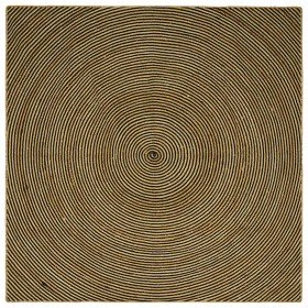 Alfombra Natural y negro 300 x 300 cm yute en Alfombras | Comprar online en Foru.es
