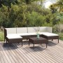 Set muebles de jardín 7 pzas y cojines ratán sintético marrón en Conjuntos de jardín | Comprar online en Foru.es