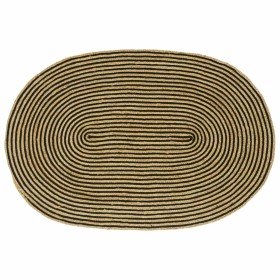 Alfombra Natural y negro 100 x 152 cm yute en Alfombras | Comprar online en Foru.es