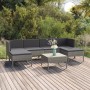 Set de muebles de jardín 7 pzas y cojines ratán sintético gris en Conjuntos de jardín | Comprar online en Foru.es