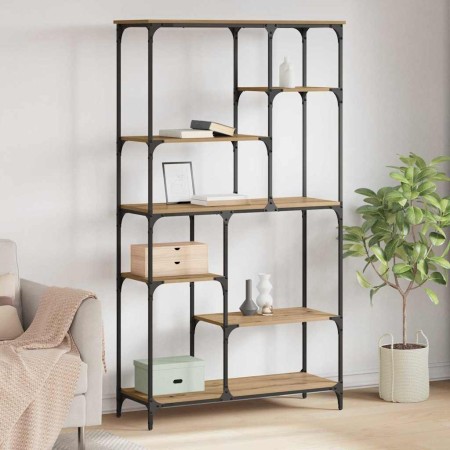 Estante de libros Roble artesanal 99 x 35,5 x 176 cm en Librerías y estanterías | Comprar online en Foru.es