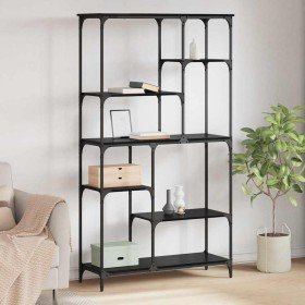 Estante de libros Roble Negro 99 x 35,5 x 176 cm en Librerías y estanterías | Comprar online en Foru.es