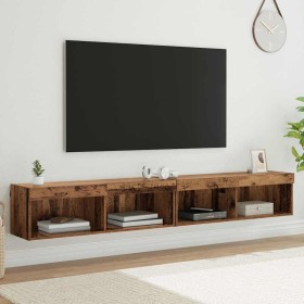 Gabinetes de pared para TV Panama 2 pcs Madera vieja en Muebles TV | Comprar online en Foru.es