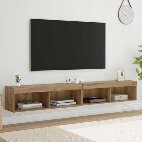 Gabinetes de pared para TV Panama 2 pcs Roble artesanal en Muebles TV | Comprar online en Foru.es