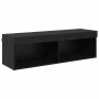 Mueble de TV Montado en la Pared Panama Roble Negro en Muebles TV | Comprar online en Foru.es