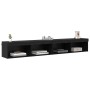 Gabinetes de pared para TV Panama 2 pcs Roble Negro en Muebles TV | Comprar online en Foru.es