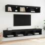 Gabinetes de pared para TV Panama 2 pcs Roble Negro en Muebles TV | Comprar online en Foru.es