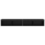 Gabinetes de pared para TV Panama 2 pcs Roble Negro en Muebles TV | Comprar online en Foru.es
