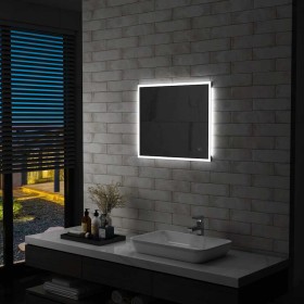 Espejo de pared de baño con LED y sensor táctil 60x50 cm en Espejos | Comprar online en Foru.es