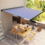 Toldo de carrete manual azul y blanco 400x300 cm en Toldos | Comprar online en Foru.es