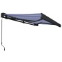Toldo de carrete manual azul y blanco 400x300 cm en Toldos | Comprar online en Foru.es