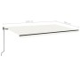 Toldo automático con LED y sensor de viento crema 500x300 cm en Toldos | Comprar online en Foru.es