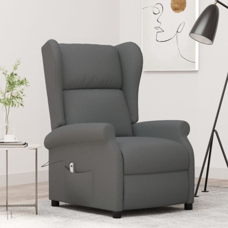Sillón orejero reclinable eléctrico de tela gris oscuro en Sillones | Comprar online en Foru.es