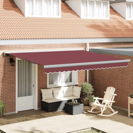 Toldo retráctil manual burdeos 400x300 cm en Toldos | Comprar online en Foru.es