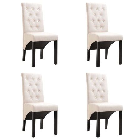 Sillas de comedor 4 unidades tela color crema de vidaXL, Sillas de comedor - Ref: Foro24-276967, Precio: 383,49 €, Descuento: %