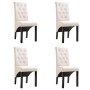 Sillas de comedor 4 unidades tela color crema de vidaXL, Sillas de comedor - Ref: Foro24-276967, Precio: 383,49 €, Descuento: %