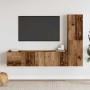 Muebles de TV de pared 3 uds madera vieja madera de ingeniería en Muebles TV | Comprar online en Foru.es