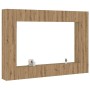 Mueble para TV de pared madera contrachapada artesanal 8 piezas en Muebles TV | Comprar online en Foru.es