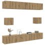 Mueble para TV de pared madera contrachapada artesanal 6 piezas en Muebles TV | Comprar online en Foru.es