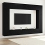 Conjunto de mueble de TV 8 pcs Roble Negro 100 x 30 x 30 cm en Muebles TV | Comprar online en Foru.es