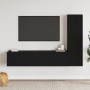 Conjunto de mueble de TV 4 pcs Roble Negro 130,5 x 30 x 140 cm en Muebles TV | Comprar online en Foru.es