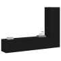 Conjunto de mueble de TV 4 pcs Roble Negro 130,5 x 30 x 140 cm en Muebles TV | Comprar online en Foru.es