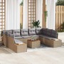 Conjunto de sofás de jardín con cojín 5 pcs Beige y Gris Claro en Sofás de exterior | Comprar online en Foru.es