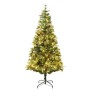 Árbol de Navidad con luces y piñas PVC PE verde 195 cm en Decoración Festiva y Estacional | Comprar online en Foru.es