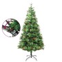 Árbol de Navidad con luces y piñas PVC PE verde 195 cm en Decoración Festiva y Estacional | Comprar online en Foru.es