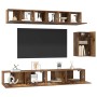 Conjunto de mueble de TV con cajón 6 pcs Madera envejecida en Muebles TV | Comprar online en Foru.es