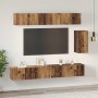 Conjunto de mueble de TV con cajón 6 pcs Madera envejecida en Muebles TV | Comprar online en Foru.es
