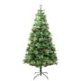 Árbol de Navidad con luces y piñas PVC PE verde 195 cm en Decoración Festiva y Estacional | Comprar online en Foru.es