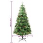 Árbol de Navidad con luces y piñas PVC PE verde 195 cm en Decoración Festiva y Estacional | Comprar online en Foru.es