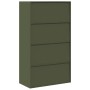Armario de almacenamiento 2 pcs Verde Oliva 80 x 40 x 140 cm en Armarios archivadores | Comprar online en Foru.es