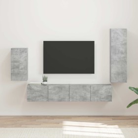 Conjunto de mueble de TV 3 pcs Gris Concreto en Muebles TV | Comprar online en Foru.es