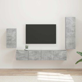 Conjunto de mueble de TV 3 pcs Gris Concreto en Muebles TV | Comprar online en Foru.es