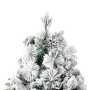 Árbol de Navidad con nieve, luces LED y piñas PVC y PE 195 cm en Decoración Festiva y Estacional | Comprar online en Foru.es