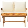 Conjunto bistro 2 pcs Aceite Natural Madera de Acacia Sólida en Sofás de exterior | Comprar online en Foru.es