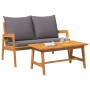 Conjunto bistro 2 pcs Aceite Natural Madera de Acacia Sólida en Sofás de exterior | Comprar online en Foru.es