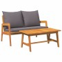 Conjunto bistro 2 pcs Aceite Natural Madera de Acacia Sólida en Sofás de exterior | Comprar online en Foru.es