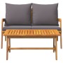Conjunto bistro 2 pcs Aceite Natural Madera de Acacia Sólida en Sofás de exterior | Comprar online en Foru.es