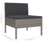 Set de muebles de jardín 10 pzas y cojines ratán sintético gris en Conjuntos de jardín | Comprar online en Foru.es