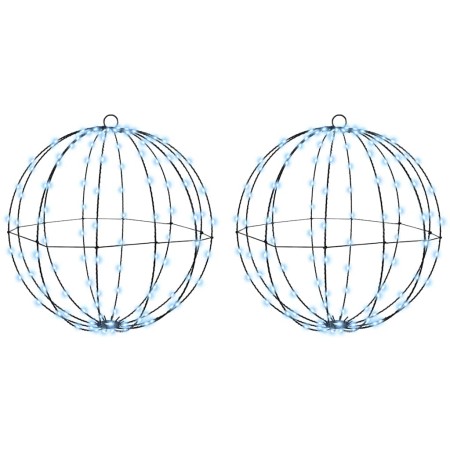 Bola con 192 LED 2 pcs frío 40 cm Metal en Decoración Festiva y Estacional | Comprar online en Foru.es