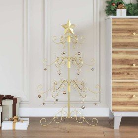 Árbol de Navidad de metal con soporte Dorado 90 cm en Decoración Festiva y Estacional | Comprar online en Foru.es